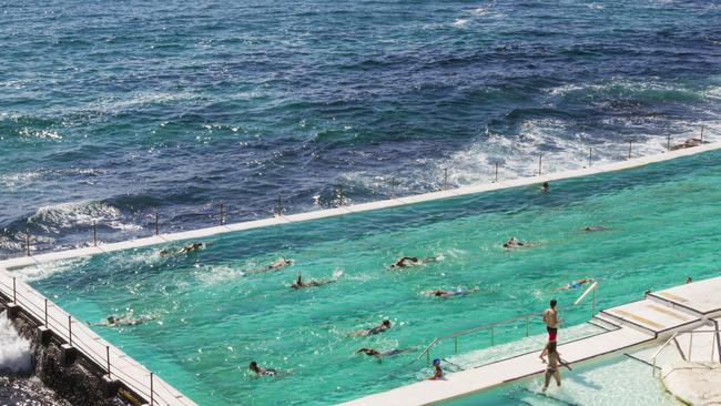 People swimming in the fresh water swimming pool at Bondi. Picture: Istock