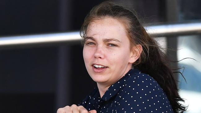 Jamie Lee Clowes leaves the Maroochydore Courthouse. Picture: Patrick Woods.