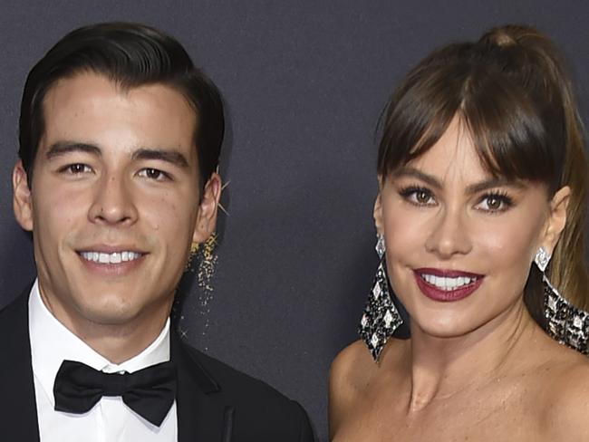 Manolo Gonzalez-Ripoll Vergara, left, and Sofia Vergara arrive at the 69th Primetime Emmy Awards on Sunday, Sept. 17, 2017, at the Microsoft Theater in Los Angeles. (Photo by Jordan Strauss/Invision/AP)