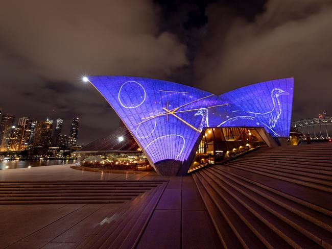 A preview of Badu Gili: Celestial at the Sydney Opera House. Picture: Daniel Boud