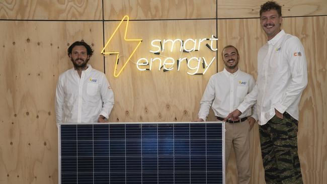 Smart Energy executives Beau Savage, Elliot Hayes and Jasper Boyschau