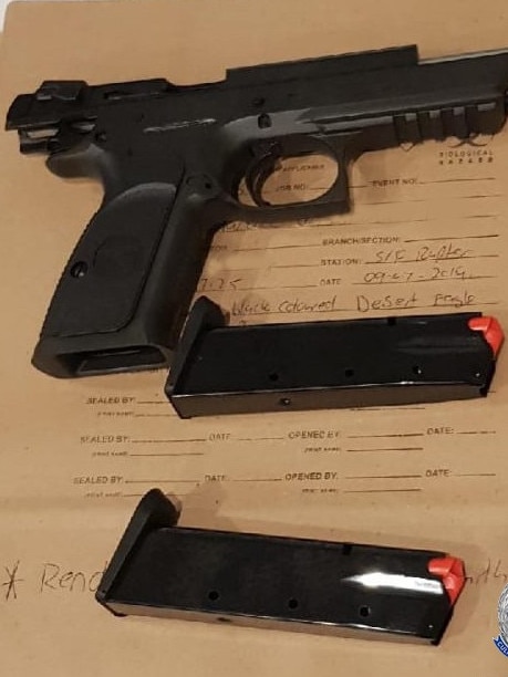 Two semiautomatic pistols were found.