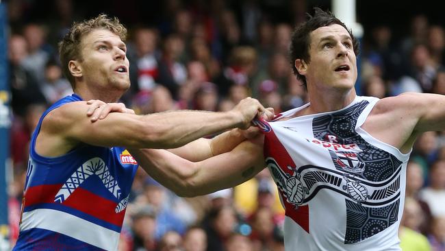 Jake Stringer in action for the Western Bulldogs. Picture: George Salpigtidis