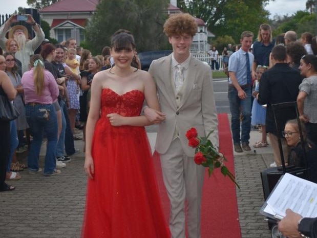 Elena Thomson and Oscar Briggs at the 2024 Warwick State High School formal. November 15, 2024.