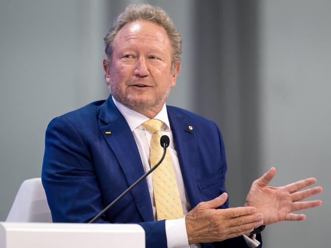 Australian businessman Andrew Forrest takes part in a session of the World Economic Forum (WEF) annual meeting in Davos on January 18, 2024. (Photo by Fabrice COFFRINI / AFP)