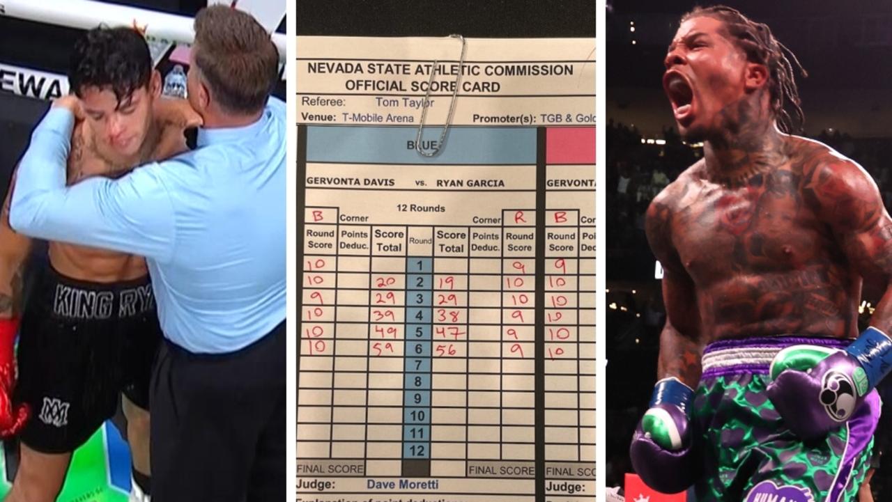Boxing 2023 Gervonta Davis knocks out Ryan Garcia, video, reaction, scorecard, knockdown, referee count