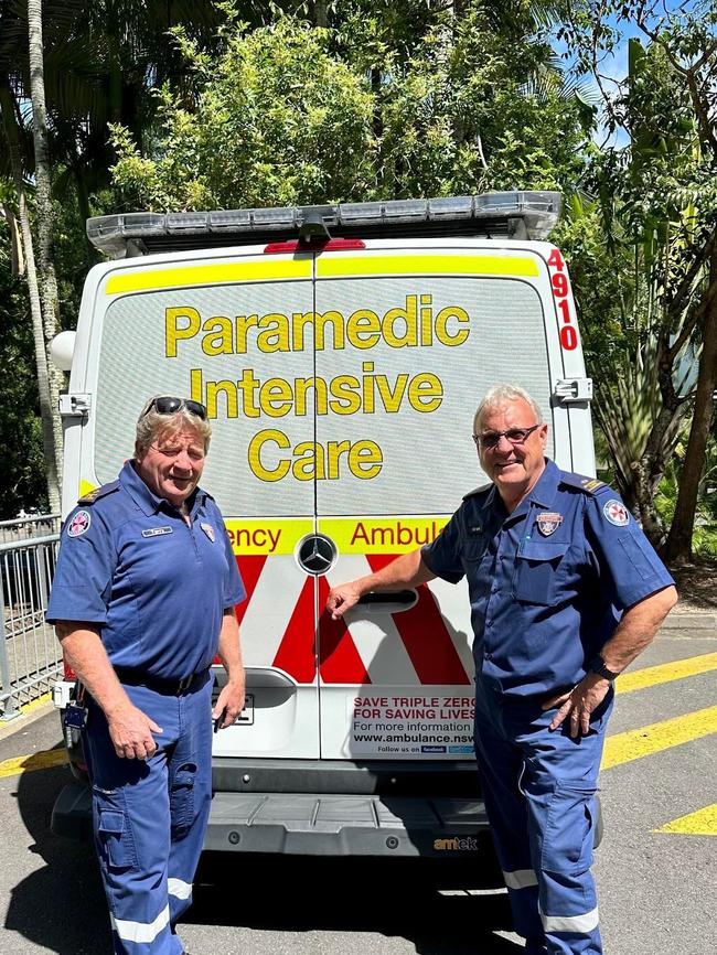 Grant Prendergast (right) says as a paramedic “you need to be able to embrace change and take yourself out of your comfort zone”. Picture: Supplied