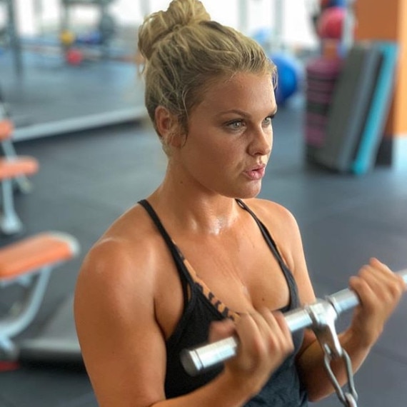 Sophie Dillman at the gym.