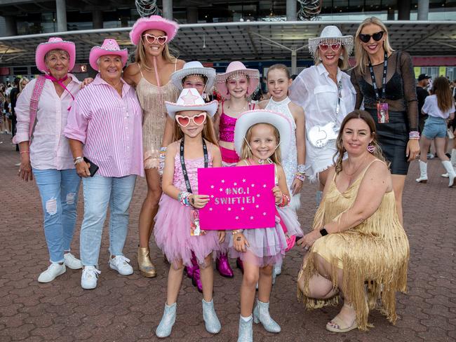 SYDNEY, AUSTRALIA - Daily Telegraph Photos February 26, 2024: Number 1 Swifties at Taylor Swift's The Eras Tour concert held at Accor Stadium in Sydney. Picture: Christian Gilles