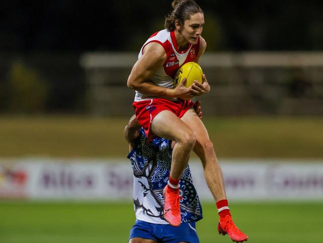 Dunnemann was a key figure for Federal in 2022. Picture: AFLNT.