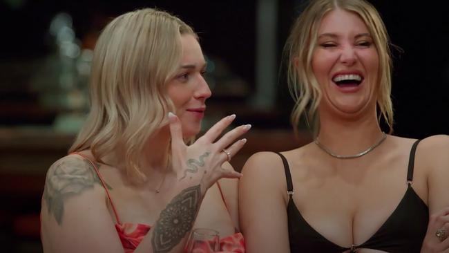 Married At First Sight 2024 kicked off with a bang on Monday night, and bride to be Lauren Dunn [pictured on the right] made her mark on viewers. Picture from Channel 9.