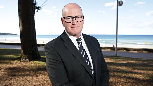 Councillor David Walton at Manly Beach. Picture: Adam Yip