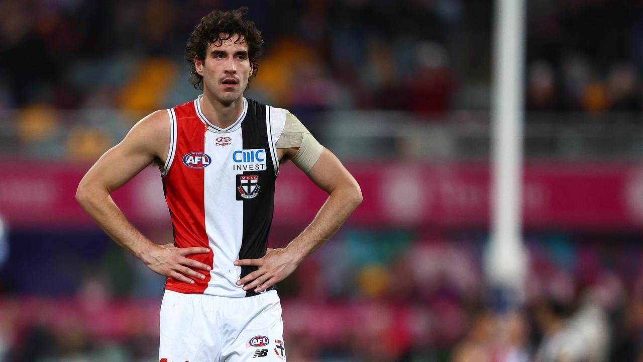 Max King played on with the injury. Picture: Chris Hyde/AFL Photos/via Getty Images