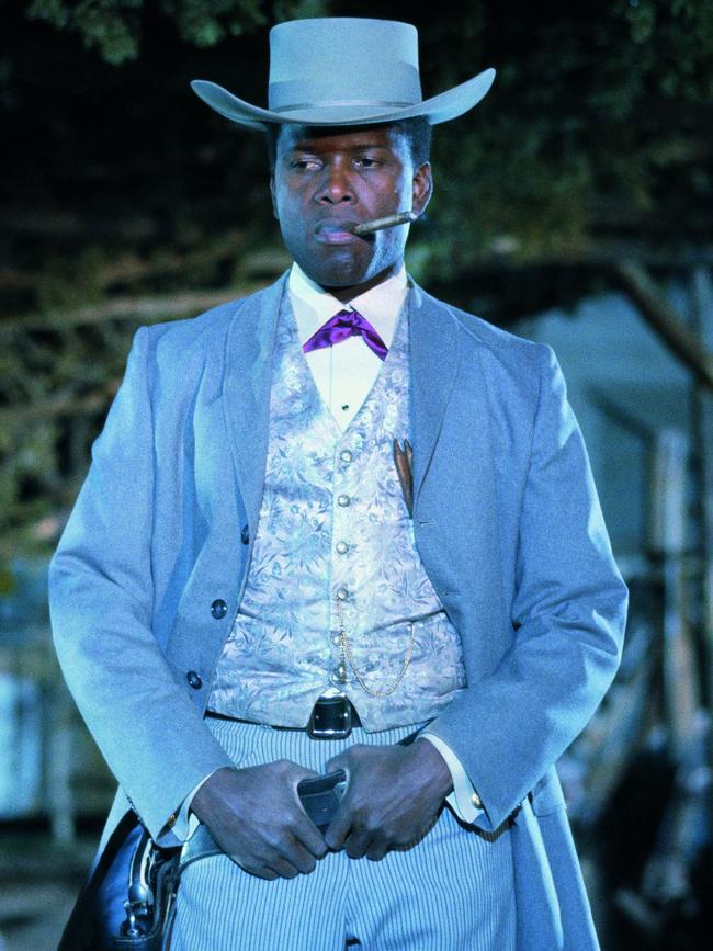 American actor Sidney Poitier on the set of the film 'Duel at Diablo', 1966. Picture: Ernst Haas/Getty Images