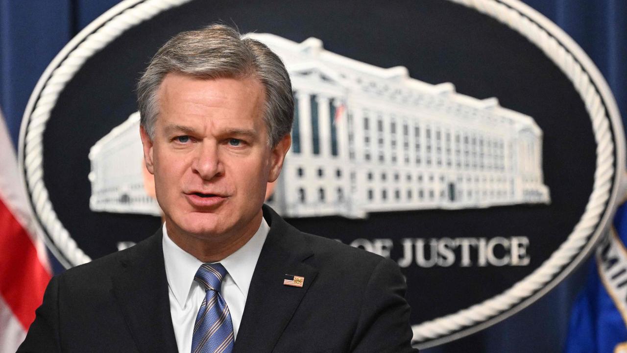 FBI director Christopher Wray maintained his organisation was on high alert for faith-based attacks. Photo by Mandel NGAN / AFP