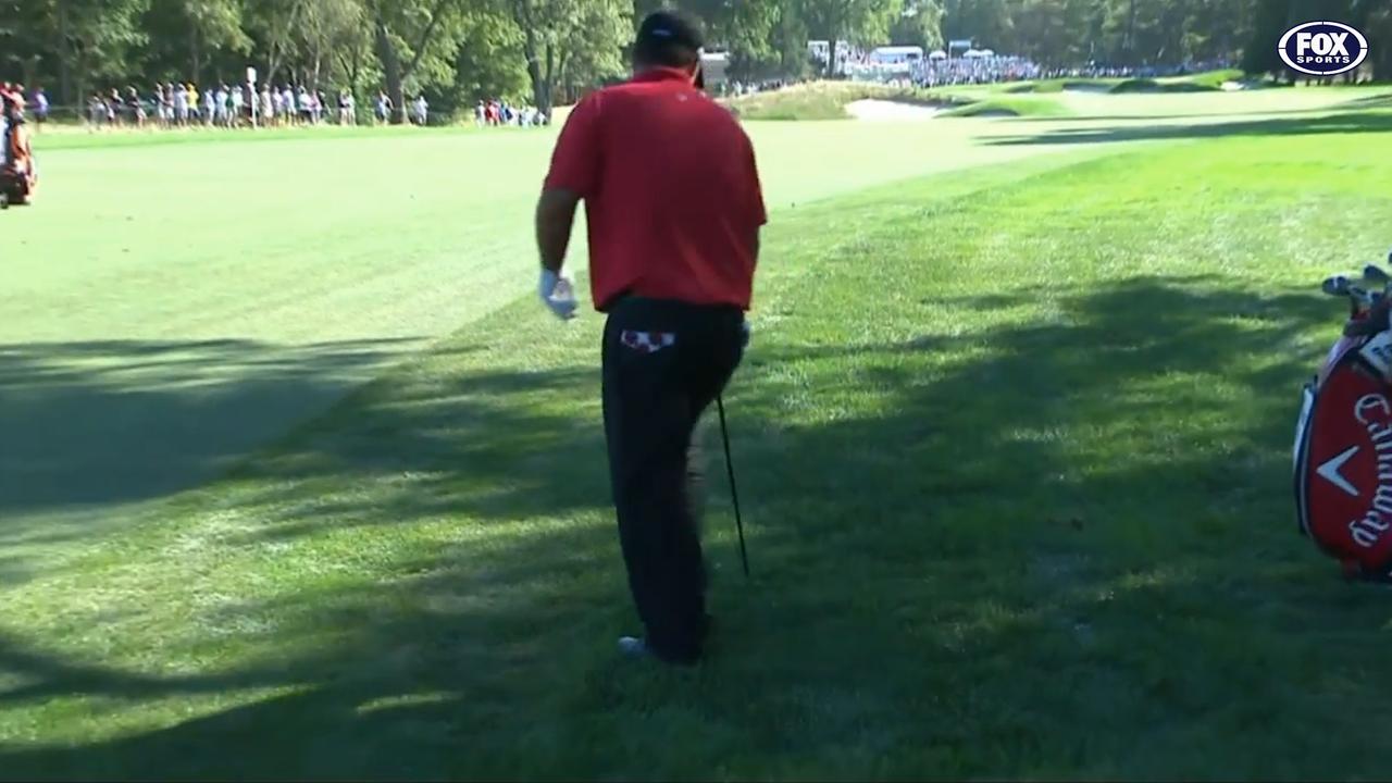Patrick Reed is accused of cheating in this incident at the Barclay's Championship in 2016.