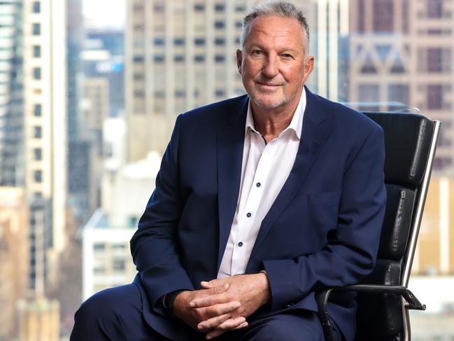 Ian Botham who is the United Kingdoms trade envoy to Australia, is pictured at the British Consulate General in Collins St. Melbourne. Picture: Ian Currie