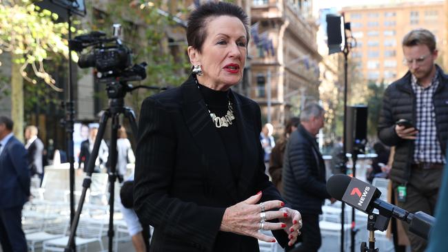 Sydney Lord Mayor Clover Moore at a presentation showcasing the upcoming completion of the MLC Centre at Martin Place. Picture: Richard Dobson