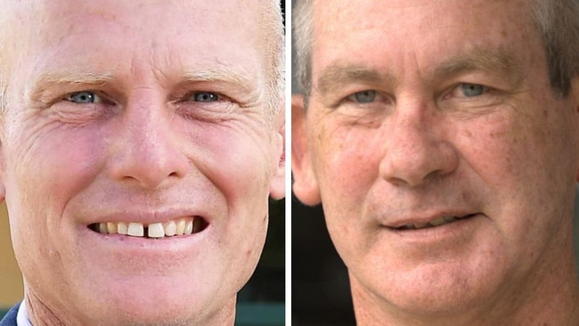 Gympie Mayor Glen Hartwig (left) and Mick Curran, who went head-to-head for the top job in 2020, have shot down suggestions history will repeat itself in the new term of the Gympie council.