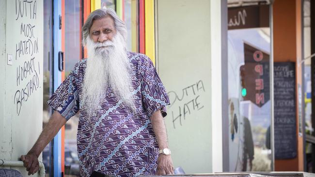 City of Hobart councillor Mike Dutta outside his shop at South Hobart. Picture: Chris Kidd