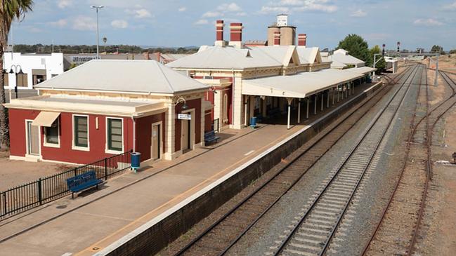 A 55-year-old man was arrested for allegedly sexually touching a young girl on a train she boarded at Wagga Wagga Railway Station. Picture: Google Maps