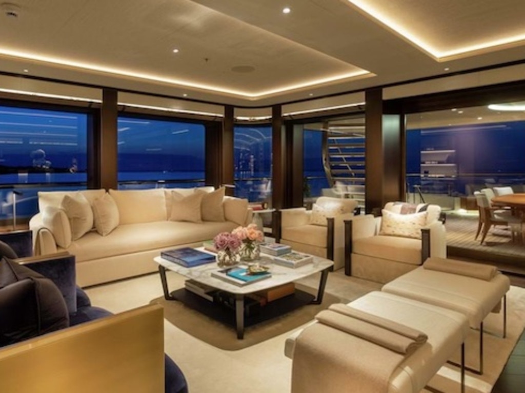 The luxurious lounge room has 360-degree views.