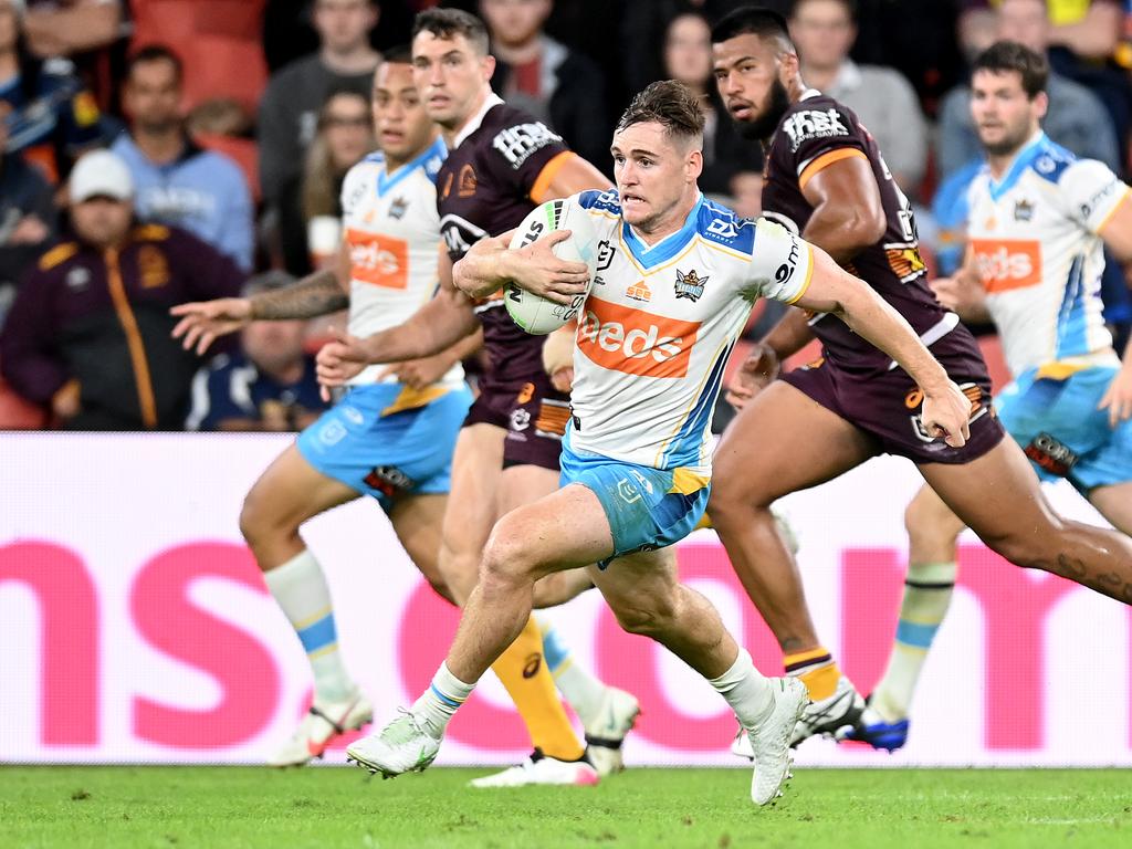AJ Brimson has been electric at the back for the Titans. Picture: Bradley Kanaris/Getty Images