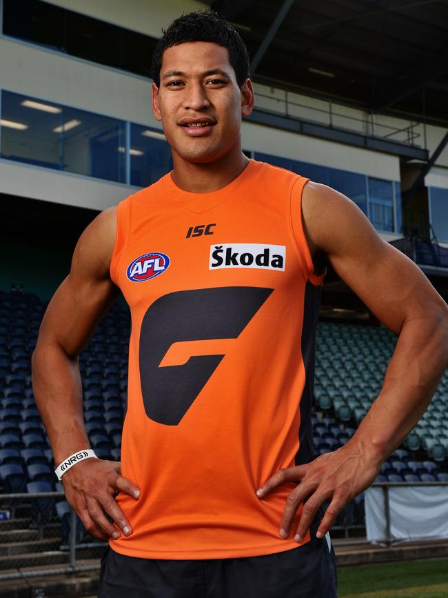 Israel Folau managed just 13 games at the Giants.