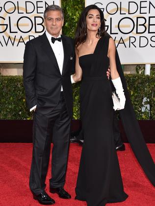 George and Amal Clooney on the red carpet.