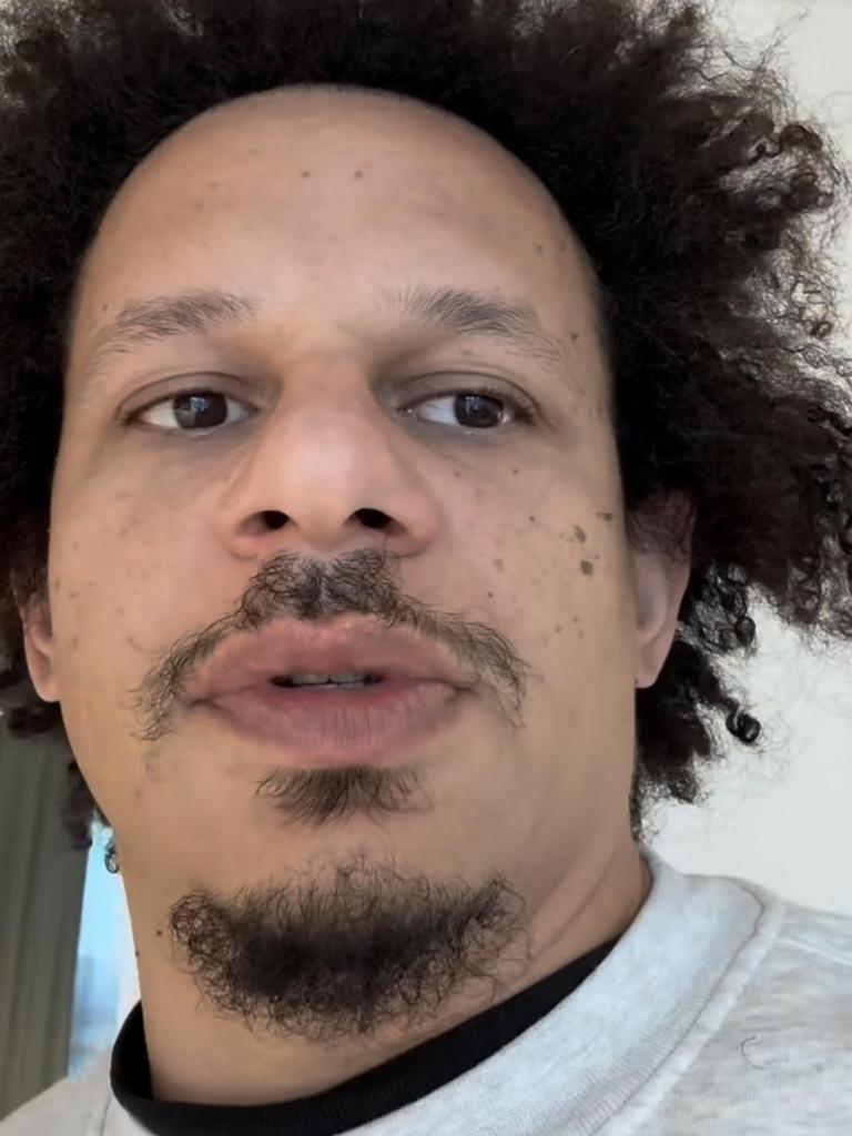 Comedian Eric André claimed he was racially profiled at Melbourne airport on Monday. Picture: Instagram