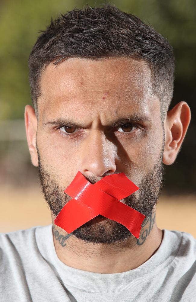 Silenced: Nathaniel May from Bunbury Western Australia 'disappointed 'that his people will not have a voice to parliament after the Yes vote was defeated at the referendum. Picture Glenn Hampson