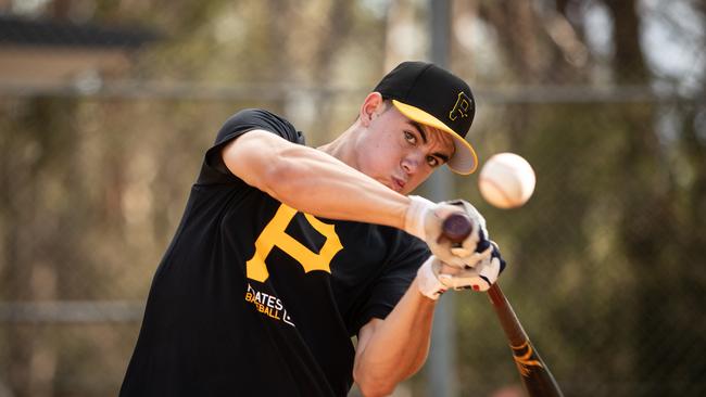 Baseball Solomon Maguire training for the next stage of his career. Pic: AAP\Julian Andrews)