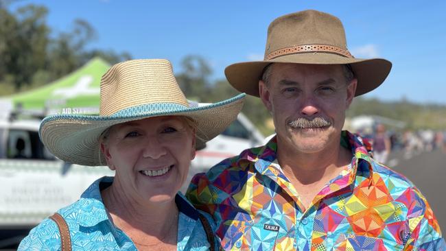 Peter and Jen Southern celebrate the impending opening of the Gympie Bypass at a community event on Saturday August 17, 2024.