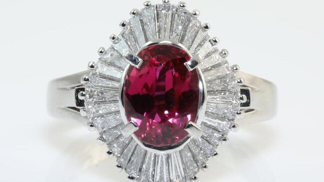 A 1.97ct Ruby and Diamond Ring which has a starting bid of $1,600.