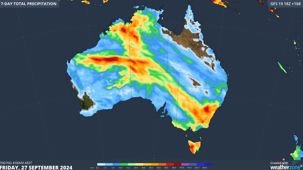 Some parts will have record-breaking rain. Picture: Weatherzone