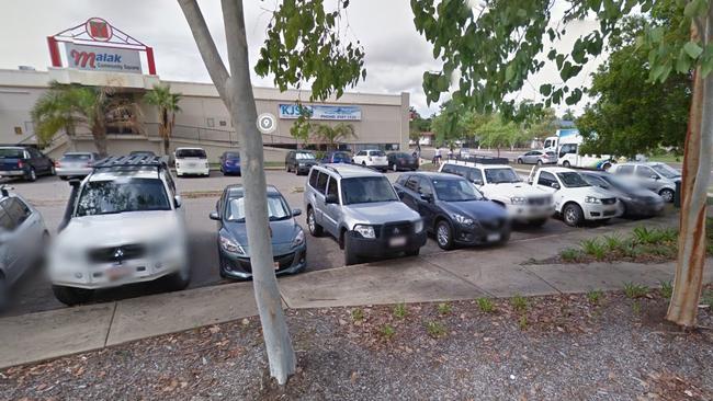 A man was left with serious injuries after allegedly being assaulted in a Malak shopping centre carapark. Picture: Streetview