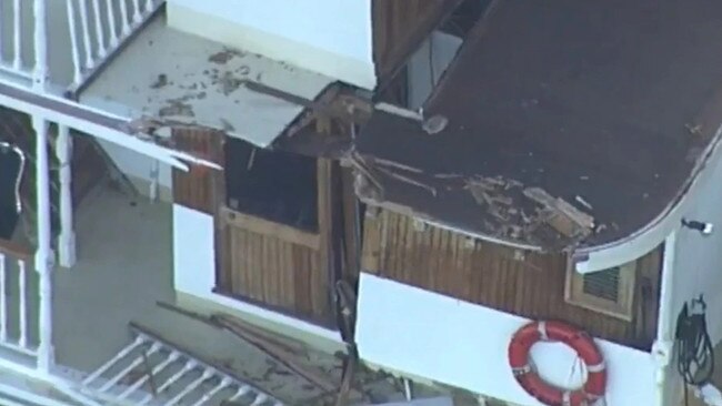 Damage to the Kookaburra Queen after the 2019 floods.