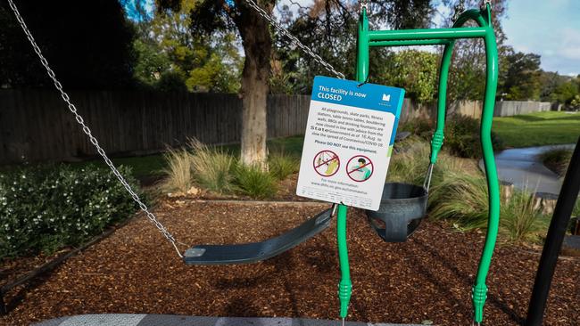 Children and families have now been banned from playgrounds.