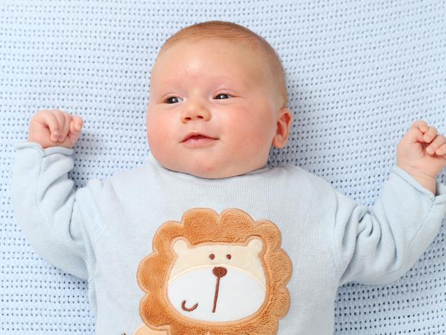 6 week old Harrison James Ford of Maroochydore who weighed in at 3.55kg at birth. Photo Lachie Millard