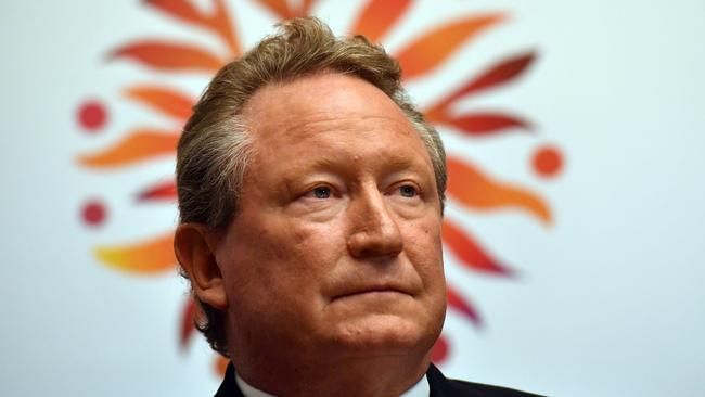 Fortescue chairman Andrew Forrest received $2.4bn in dividends. Picture: AAP