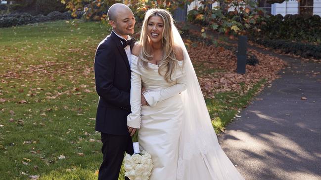 Newlyweds Joshua Cavallaro and Bridgett Roccisano. Picture: Lost in Love Photography