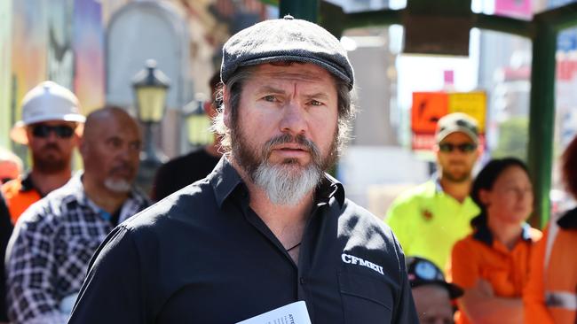 ‘Their union has been stolen from them’: former CFMEU national president Jade Ingham in Brisbane on Tuesday. Picture: NewsWire / Tertius Pickard