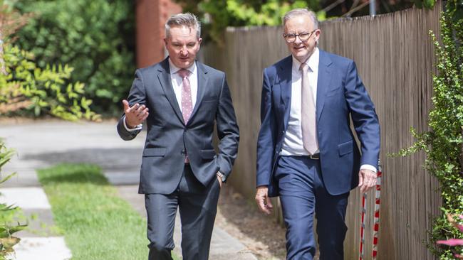 Anthony Albanese and Chris Bowen. Picture: Jeremy Piper/NewsWire
