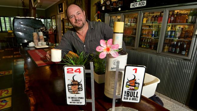 Dallas Hoppe at the Emerald Springs Roadhouse. Picture: Patrina Malone