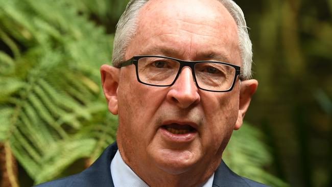 NSW Health Minister Brad Hazzard said it had not ‘been easy’ to ask students to stay home. Picture: AAP