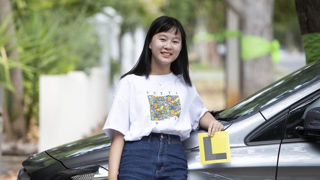 Charlotte Zhang got her Ls the day after Year 12 results were released. Picture: Emma Brasier/AAP