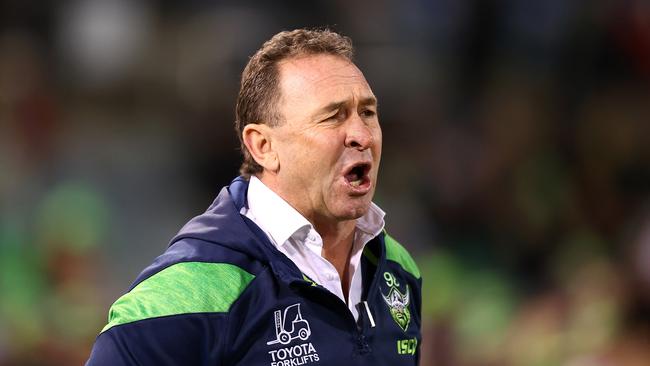 Ricky Stuart has signed a new deal to remain head coach of the Raiders until the end of the 2029 season. Picture: Mark Nolan/Getty Images