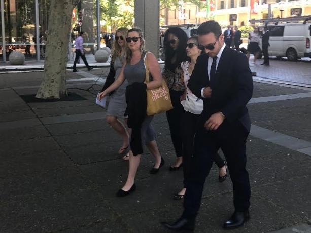 The family and supporters of Blake Davis presented a united front as they left the Supreme Court on Tuesday after Mr Davis was granted bail.