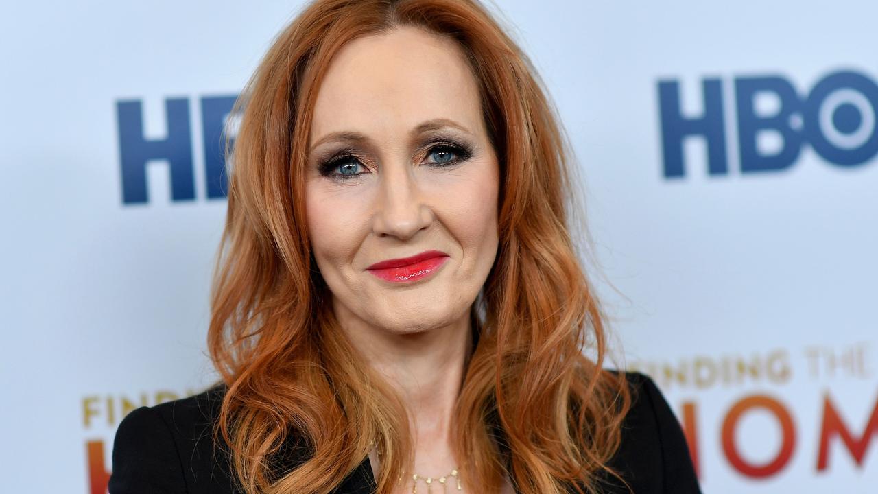 J. K. Rowling named the three activists who protested outside of her house on Twitter. Picture: Angela Weiss/AFP