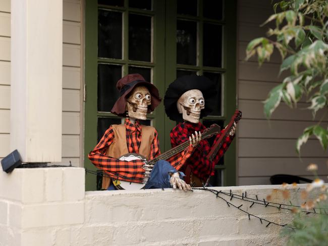 Houses on Renwick St in Drummoyne dressed up for Halloween. Picture: Damian Shaw